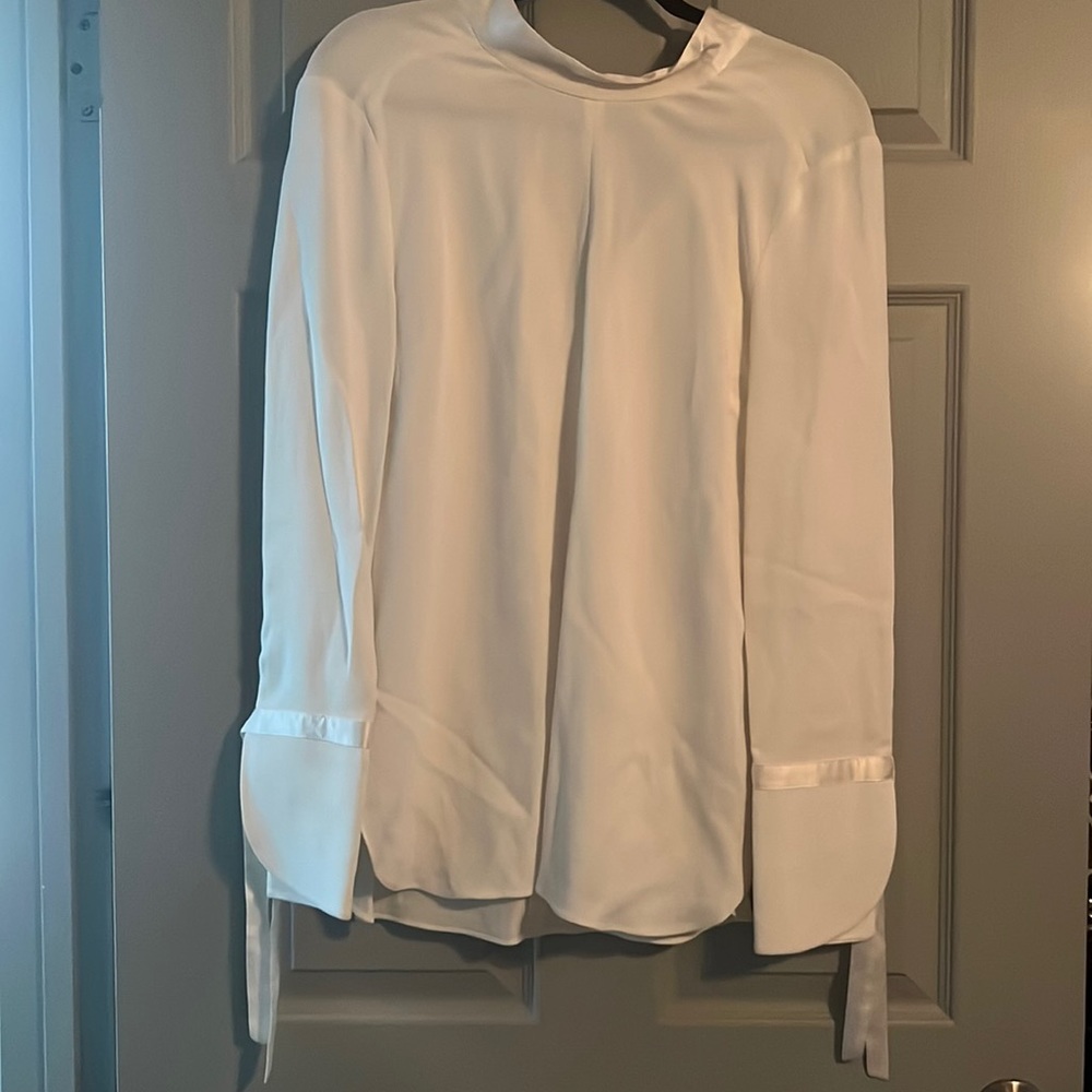 Veronica beard tie back blouse